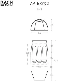 Bach Apteryx 3 Willow Bough Green -Familienzelt bach apteryx 3 willow bough green 2