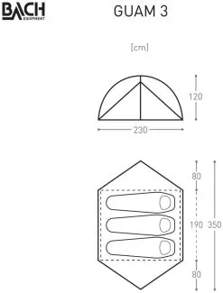 Bach Guam 3 Demo Willow Bough Green -Familienzelt bach guam 3 demo willow bough green 5 1