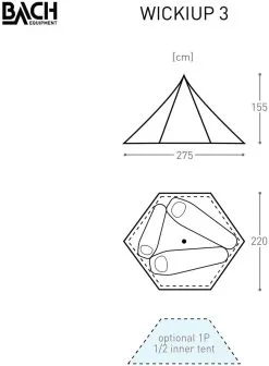 Bach WickiUp 3 Willow Bough Green -Familienzelt bach wickiup 3 willow bough green 3