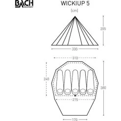 Bach WickiUp 5 Willow Bough Green -Familienzelt bach wickiup 5 willow bough green 1