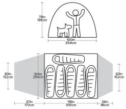 Big Agnes Bunk House 6 Rooibos-Shale 12 Big Agnes Bunk House 6 Rooibos-Shale -Familienzelt big agnes bunk house 6 rooibos shale 1