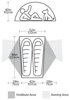Big Agnes Copper Spur HV UL2 -Familienzelt big agnes copper spur hv ul2 orange orange 1 1