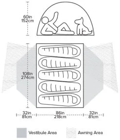 Big Agnes Copper Spur HV UL5 -Familienzelt big agnes copper spur hv ul5 orange orange 2