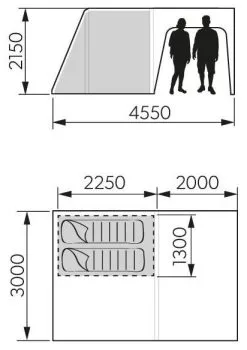 Dometic Santorini FTK 2X4 TC -Familienzelt dometic santorini ftk 2x4 tc 1 1