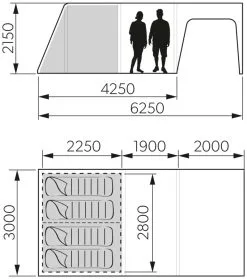 Dometic Santorini FTK 4X8 TC -Familienzelt dometic santorini ftk 4x8 tc 1 1