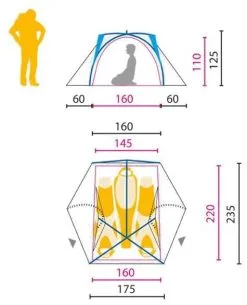 Jack Wolfskin Exolight III Steel Blue -Familienzelt jack wolfskin exolight iii steel blue 1