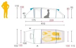 Jack Wolfskin Lighthouse II RT Steel Blue -Familienzelt jack wolfskin lighthouse ii rt steel blue 1 1
