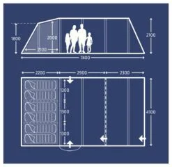 Kampa Croyde 6 AIR -Familienzelt kampa croyde 6 air 1
