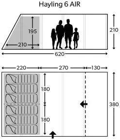 Kampa Hayling 6 AIR Package Deal 6 Kampa Hayling 6 AIR Package Deal -Familienzelt kampa hayling 6 air package deal 1 1