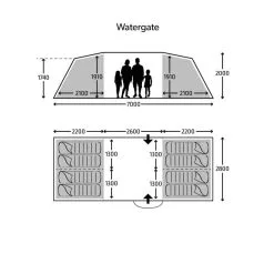Kampa Watergate 8 7 Kampa Watergate 8 -Familienzelt kampa watergate 8 1