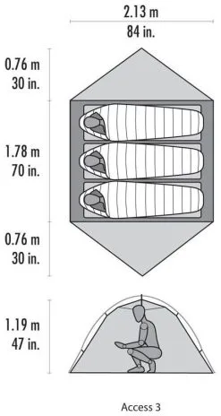 MSR Access 3 Green -Familienzelt msr access 3 green 2