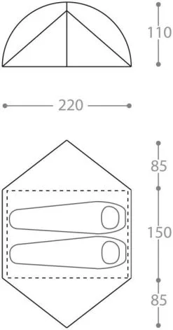 Nigor Ara 2 Spinach -Familienzelt nigor ara 2 spinach 3