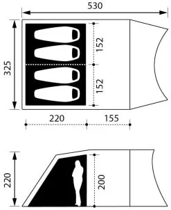Nomad Dogon 4 Compact LW Twill -Familienzelt nomad dogon 4 compact lw twill 1