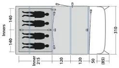 Outwell Avondale 4PA Package Deal Green -Familienzelt outwell avondale 4pa package deal green 2