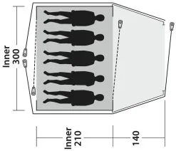 Outwell Cloud 5 Blue -Familienzelt outwell cloud 5 blue 1 1