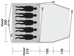 Outwell Cloud 5 Plus Blue -Familienzelt outwell cloud 5 plus blue 1