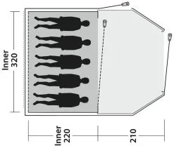 Outwell Earth 5 Blue -Familienzelt outwell earth 5 blue 1 1