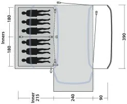 Outwell Hartsdale 6PA Package Deal Green -Familienzelt outwell hartsdale 6pa package deal green 0
