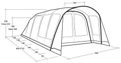 Outwell Hayward Lake 5ATC Navy Night -Familienzelt outwell hayward lake 5atc navy night 1 3