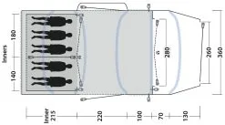 Outwell Jacksondale 5PA Green -Familienzelt outwell jacksondale 5pa green 1