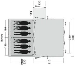 Outwell Montana 6PE Navy Night -Familienzelt outwell montana 6pe navy night 1 1