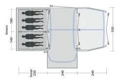 Outwell Mountain Lake 5ATC 2022 Navy Night -Familienzelt outwell mountain lake 5atc navy night 1