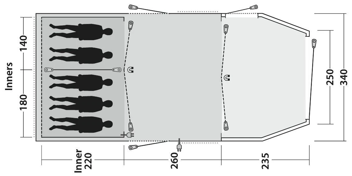 Outwell Yosemite Lake 5TC Dark Leaf 5 Outwell Yosemite Lake 5TC Dark Leaf – Bild 3