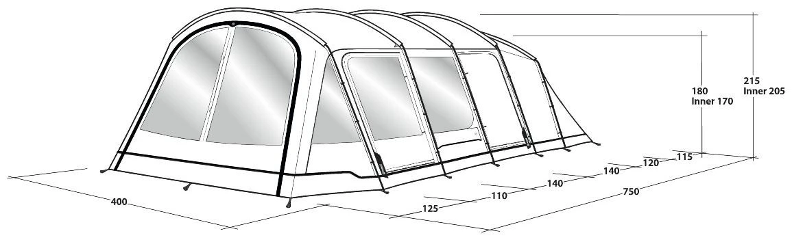 Outwell Yosemite Lake 6TC Dark Leaf 8 Outwell Yosemite Lake 6TC Dark Leaf – Bild 6