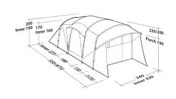 Robens Eagle Rock 6+2XP 2022 Sand & Green -Familienzelt robens eagle rock 6 2xp sand green 16