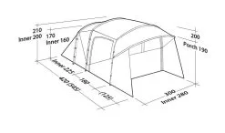 Robens Wolf Moon TC 5XP Sand & Green -Familienzelt robens wolf moon tc 5xp sand green 2