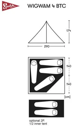 Spatz Wigwam 4 BTC Brown Sand -Familienzelt spatz wigwam 4 btc brown sand 2