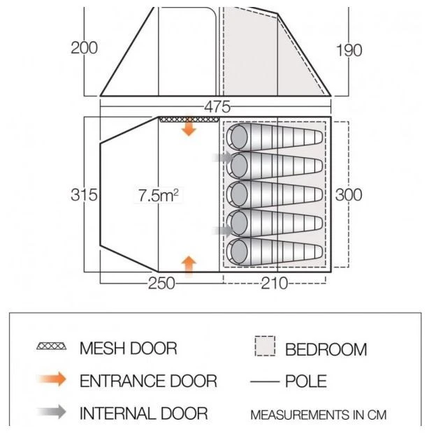 Vango Beta 550XL 2022 Moroccan Blue 5 Vango Beta 550XL 2022 Moroccan Blue – Bild 3
