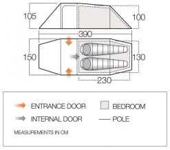 Vango F10 Xenon UL 2+ Alpine Green -Familienzelt vango f10 xenon ul 2 alpine green 1