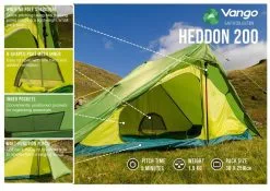 Vango Heddon 200 Pamir Green -Familienzelt vango heddon 200 pamir green 3
