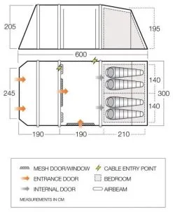 Vango Joro Air 450 Moroccan Blue 9 Vango Joro Air 450 Moroccan Blue -Familienzelt vango joro air 450 moroccan blue 2 1