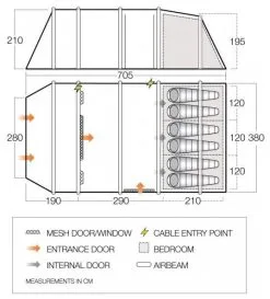 Vango Joro Air 600XL Moroccan Blue 7 Vango Joro Air 600XL Moroccan Blue -Familienzelt vango joro air 600xl moroccan blue 1